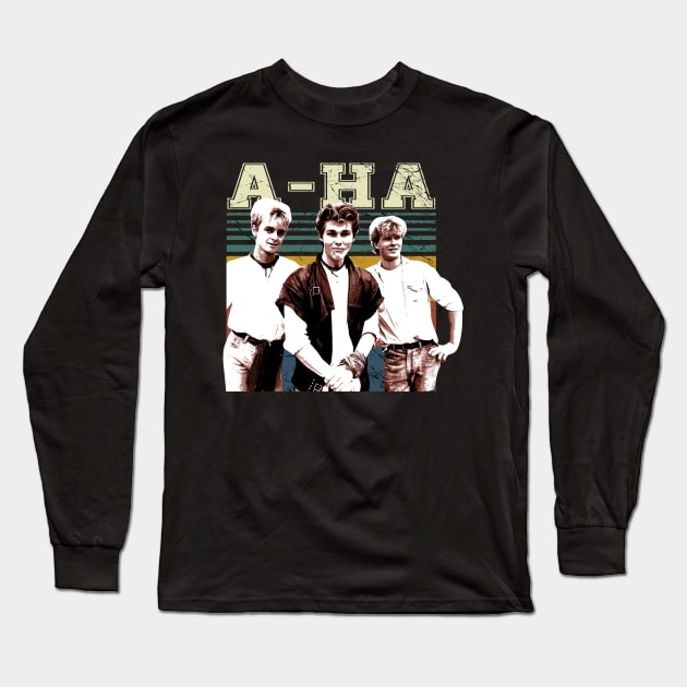 a-has Musical Takeoff Iconic Synth-Pop Tee Long Sleeve T-Shirt by Mushroom Time